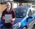 Leonie with Driving test pass certificate