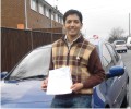 Karen with Driving test pass certificate