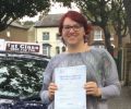 Becky1 with Driving test pass certificate