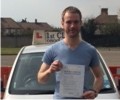  Geoff with Driving test pass certificate