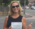 Alison with Driving test pass certificate