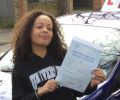 Bethan with Driving test pass certificate