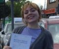Charlotte with Driving test pass certificate