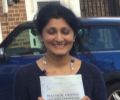Punam with Driving test pass certificate