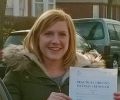 Sandra with Driving test pass certificate