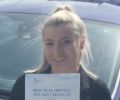 Steph with Driving test pass certificate
